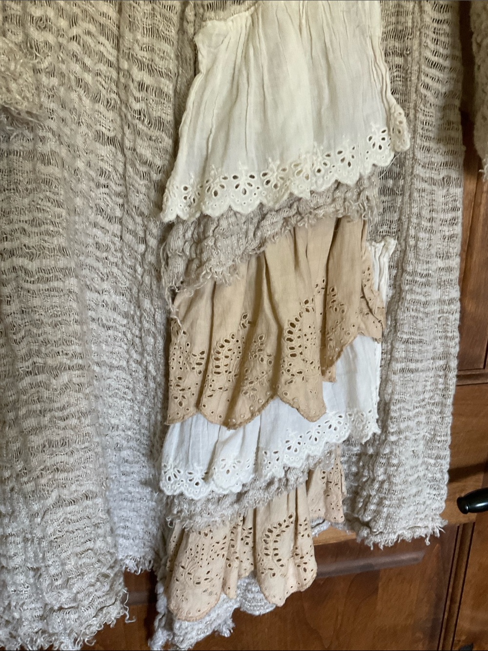 Magnolia Pearl Button Ruffle Cardigan. One Size. - Picture 2 of 15